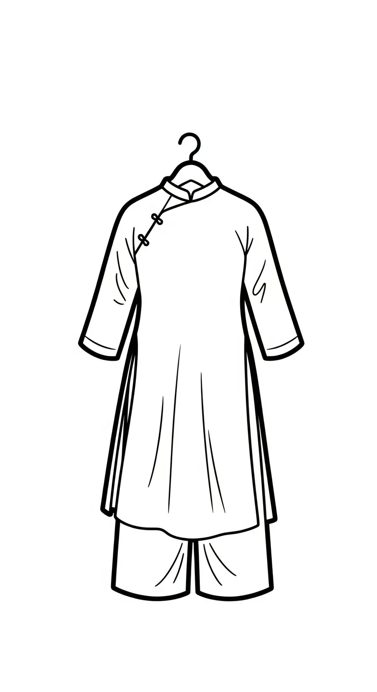 tải tranh tô màu Áo Dài chất lượng cao