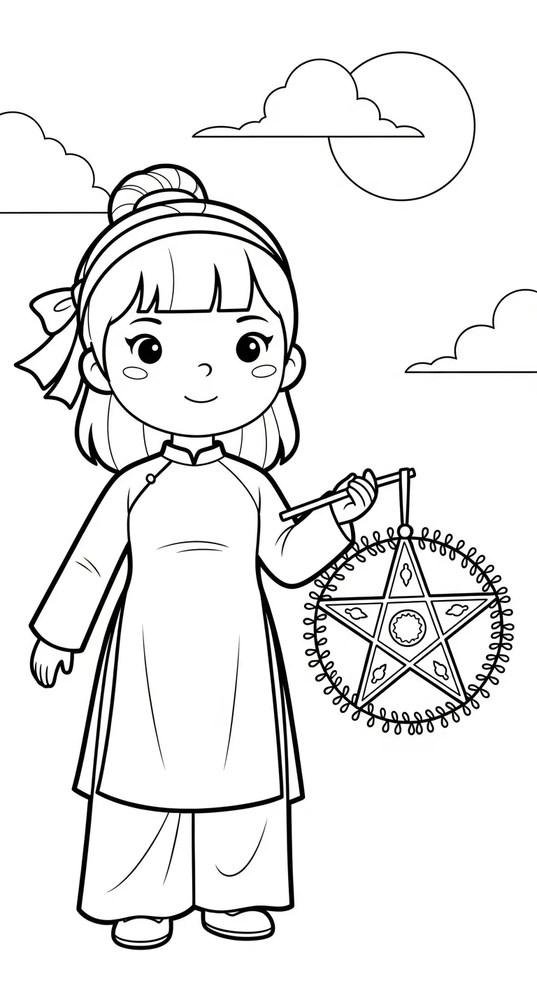 tải hình tô màu Áo Dài pdf