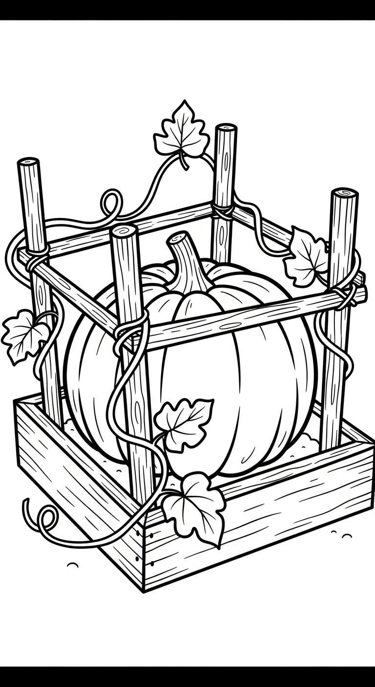 tranh tô màu Bí Đỏ cho bé đơn giản