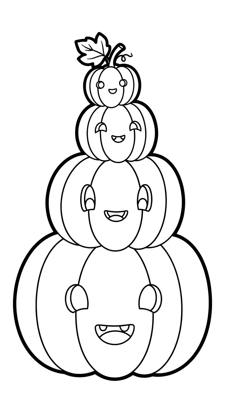 hình tô màu Bí Đỏ cho bé 6 tuổi miễn phí