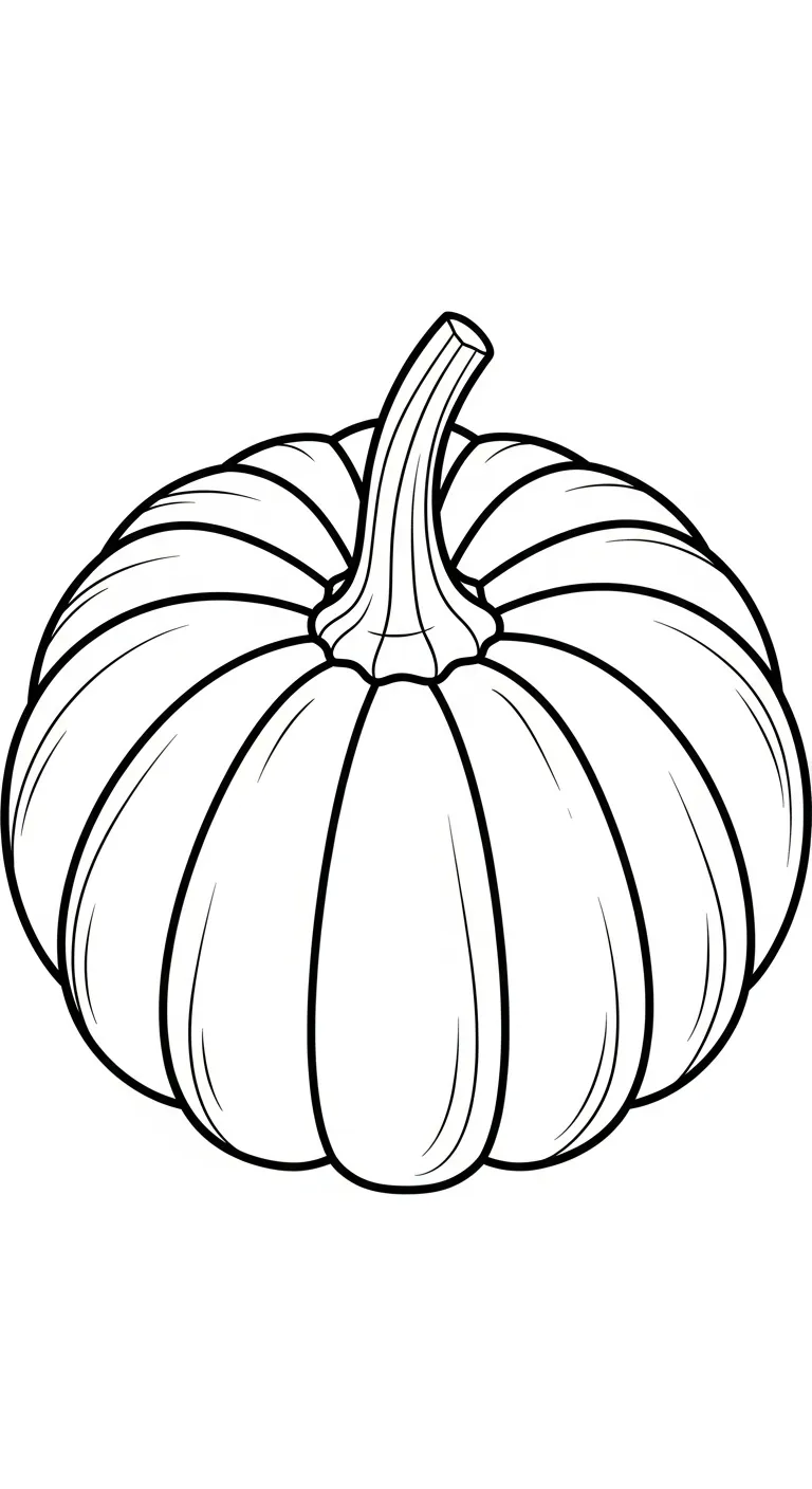 in hình tô màu Bí Đỏ cho bé 6 tuổi