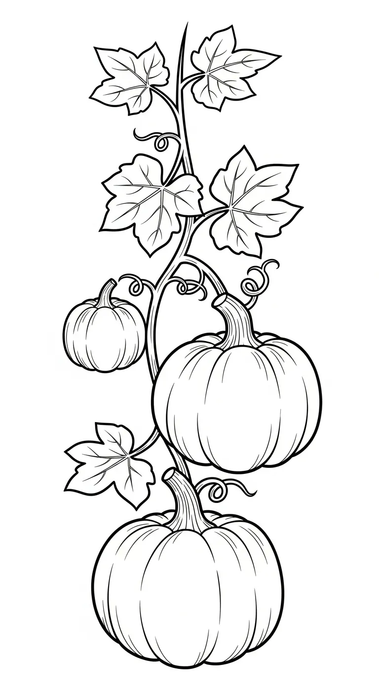 in tranh tô màu Bí Đỏ cho bé 4 tuổi