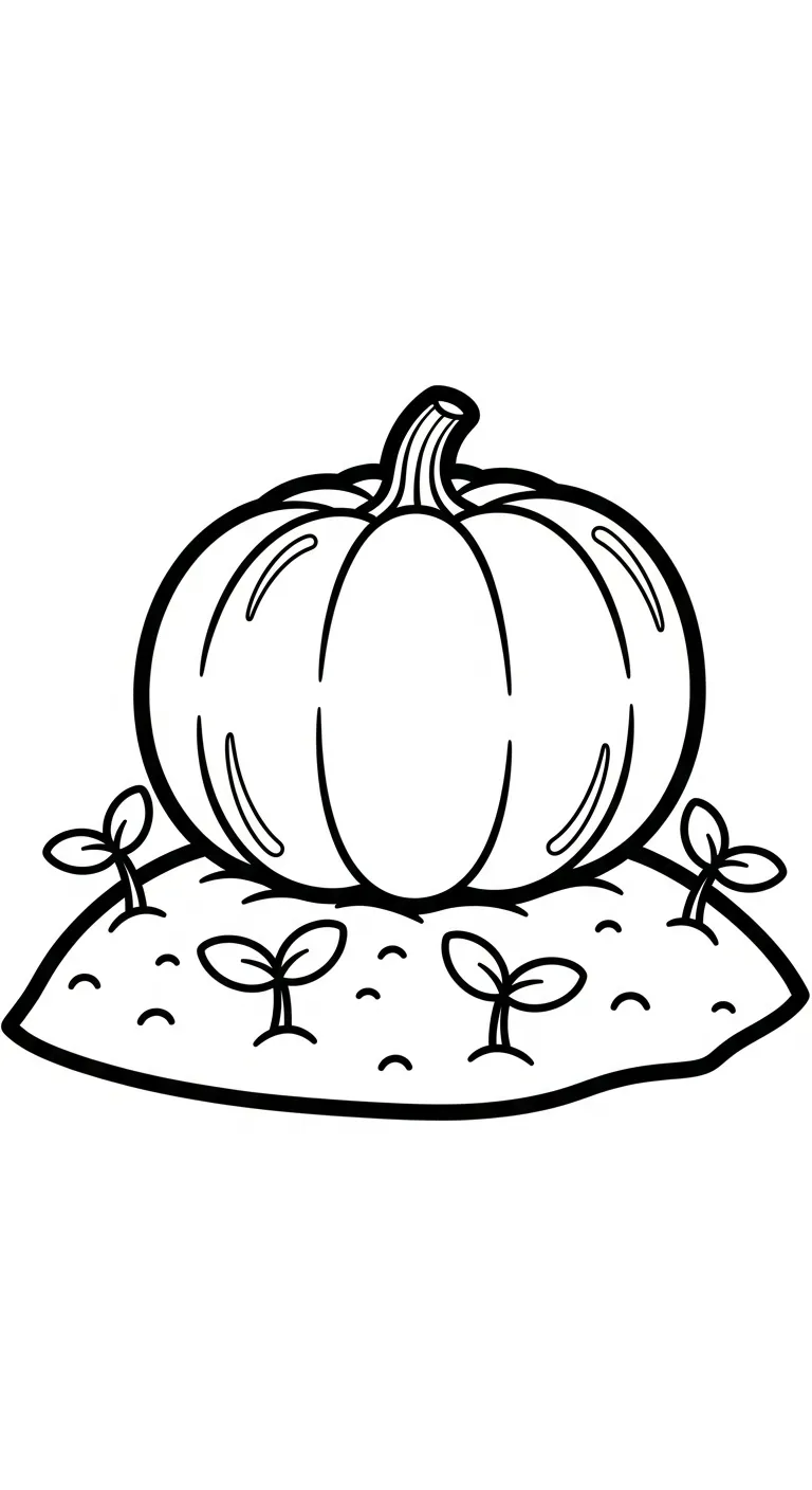 hình tô màu Bí Đỏ cho bé 5 tuổi