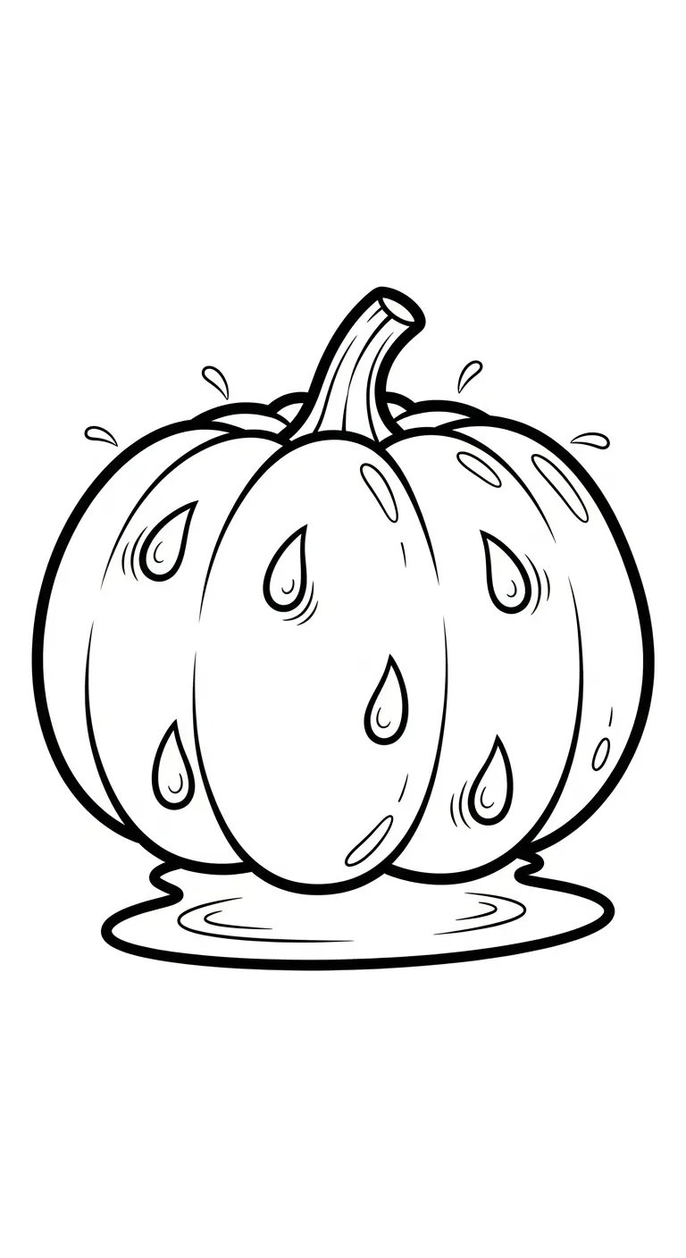 tải hình tô màu Bí Đỏ cho bé 2