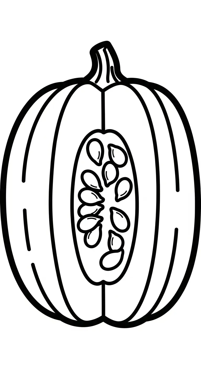 hình tô màu Bí Đỏ cho bé 7 tuổi miễn phí