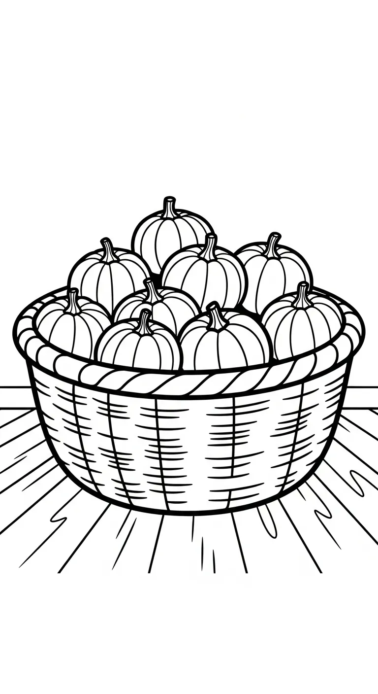 tải hình tô màu Bí Đỏ cho bé miễn phí