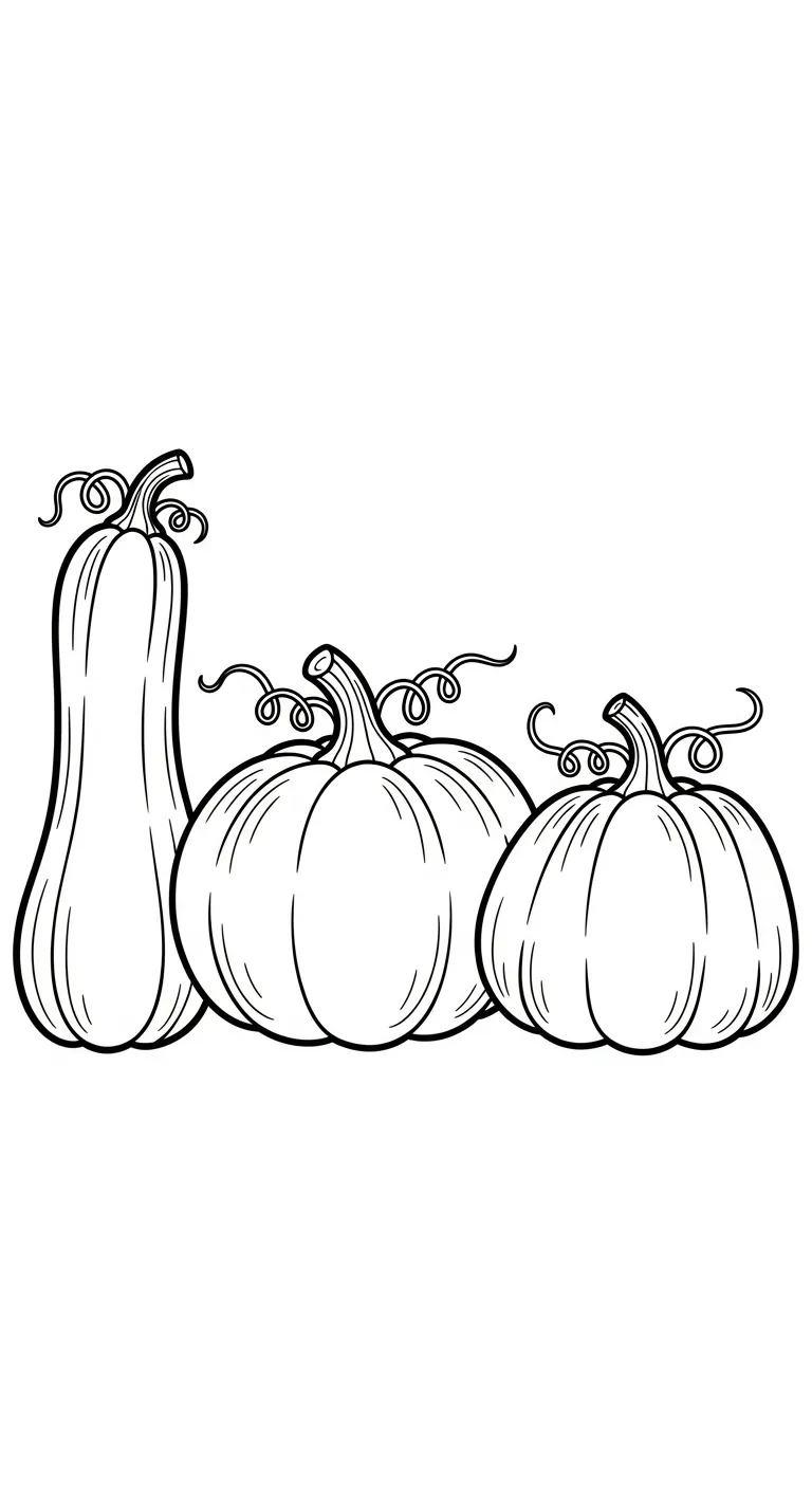 tranh tô màu Bí Đỏ cho bé 4 tuổi