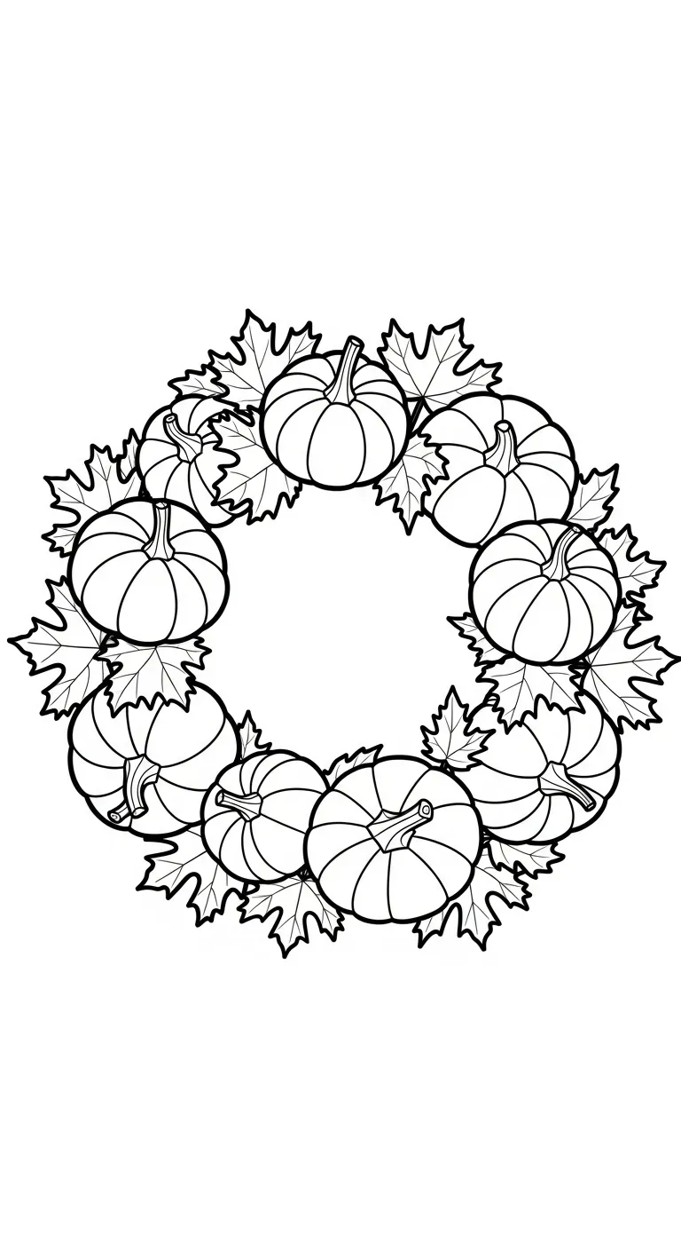 in hình tô màu Bí Đỏ miễn phí 1