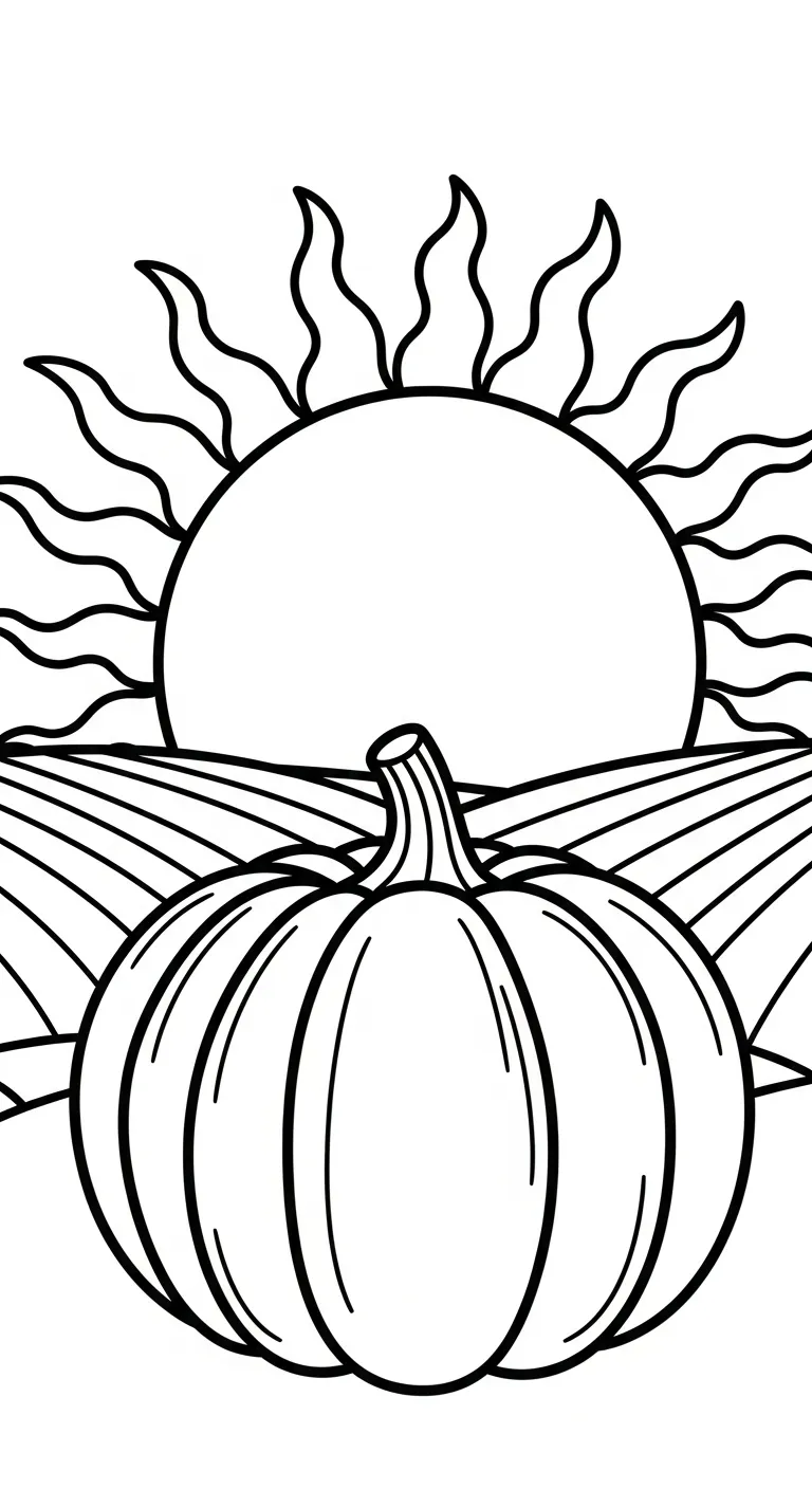 file pdf hình tô màu Bí Đỏ cho bé