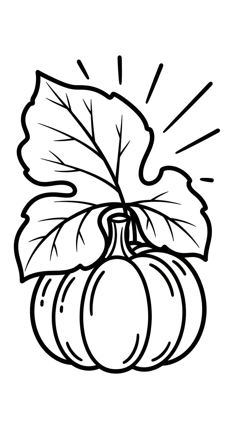 file pdf tranh tô màu Bí Đỏ cho bé 2