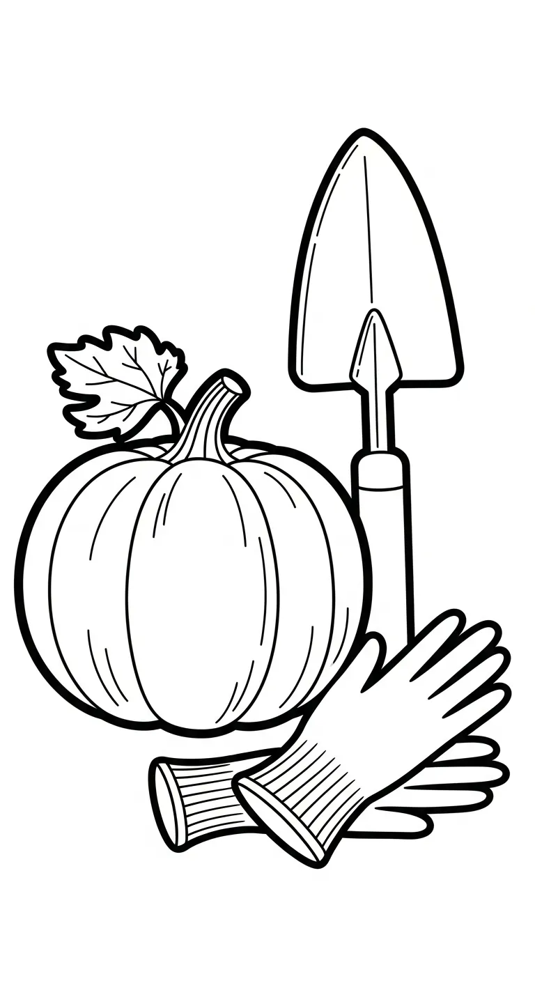 in hình tô màu Bí Đỏ khổ A4