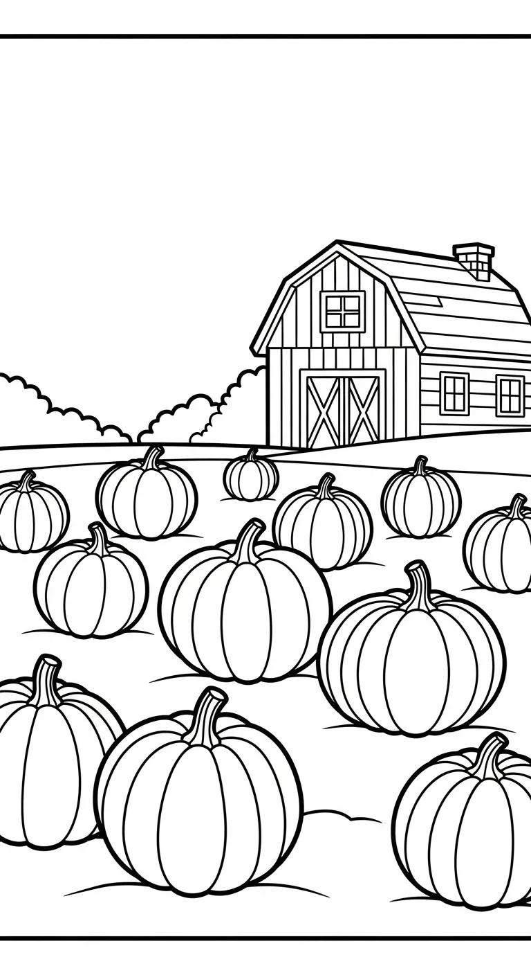 file tranh tô màu Bí Đỏ cho bé 4-5 tuổi