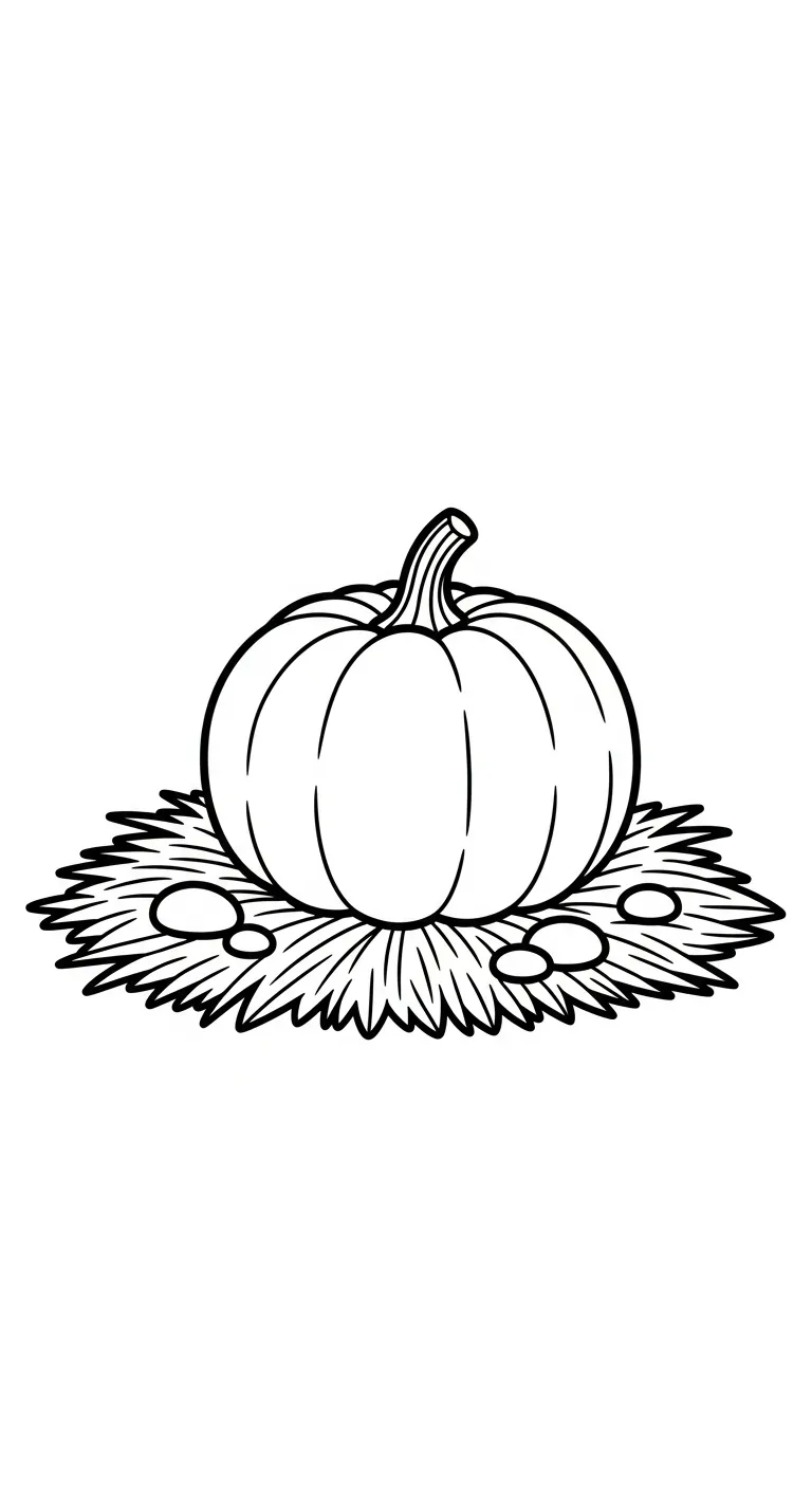 hình tô màu Bí Đỏ cho bé 7-8 tuổi