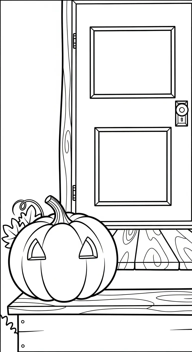 hình tô màu Bí Đỏ cho bé mới nhất