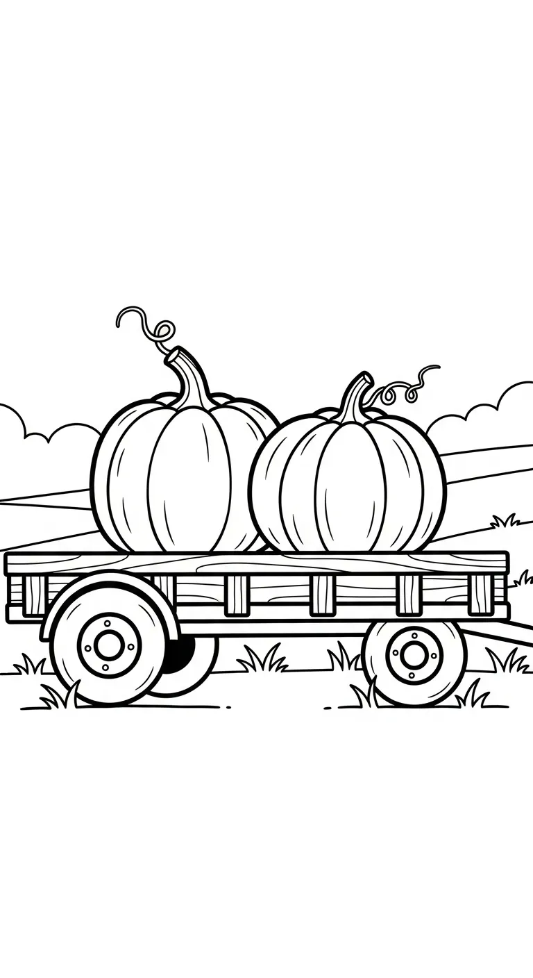 tranh tô màu Bí Đỏ cho bé tải miễn phí