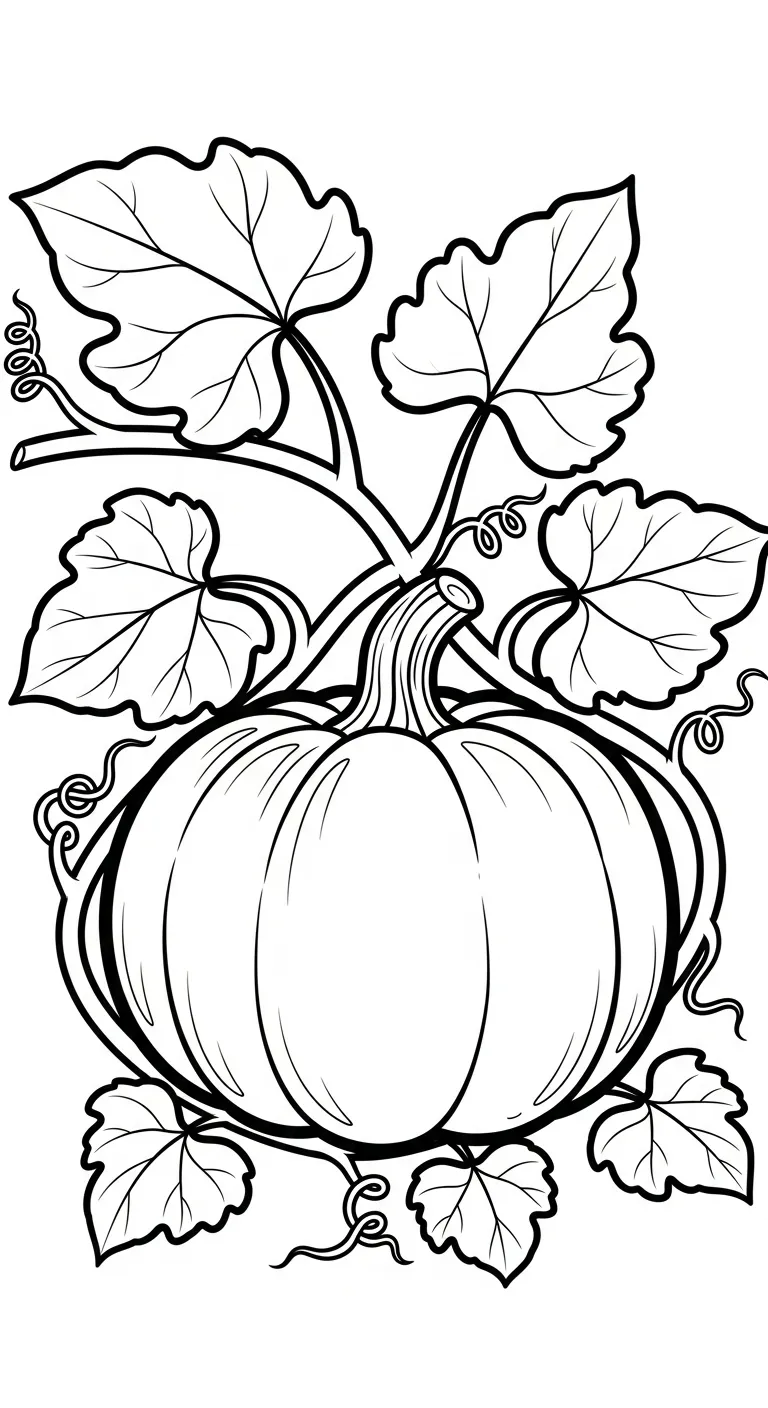 hình tô màu Bí Đỏ cho bé tải về