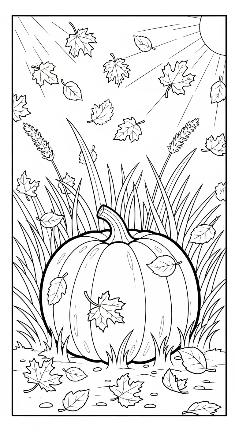 tải hình tô màu Bí Đỏ cho bé