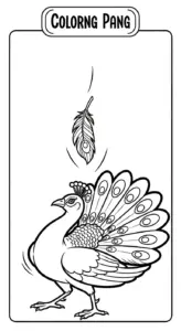 file pdf hình tô màu Công cho bé