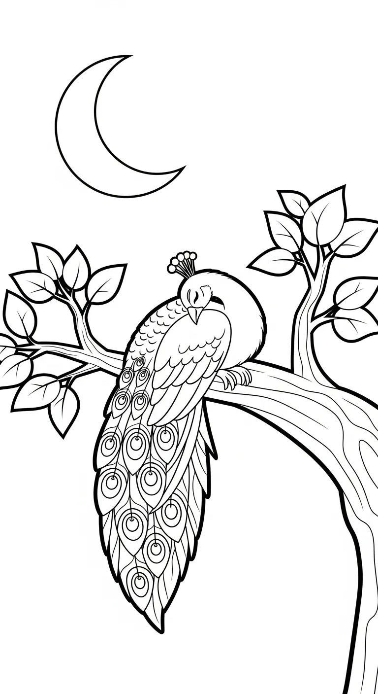 tranh tô màu Công cho bé 7 tuổi miễn phí