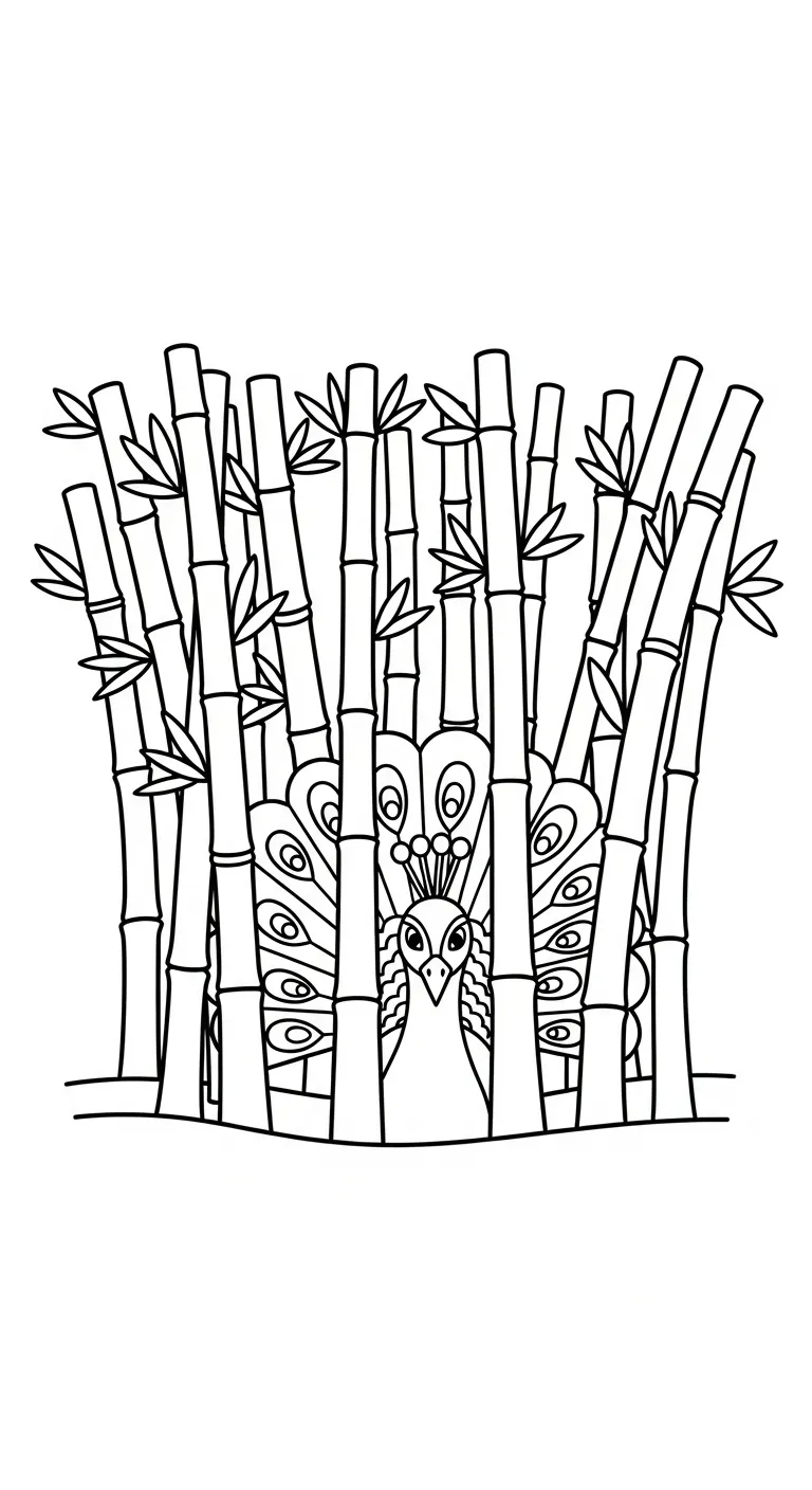 file tranh tô màu Công cho bé in