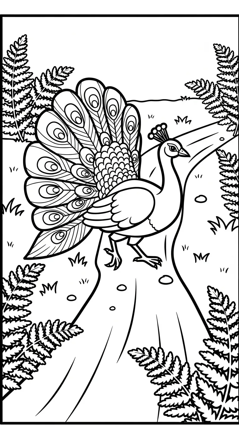 download tranh tô màu Công miễn phí 1