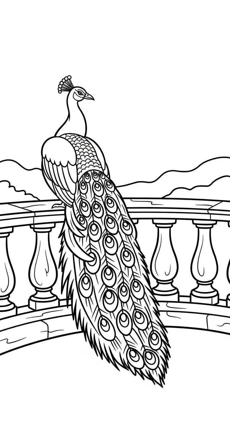 tranh tô màu Công rõ nét