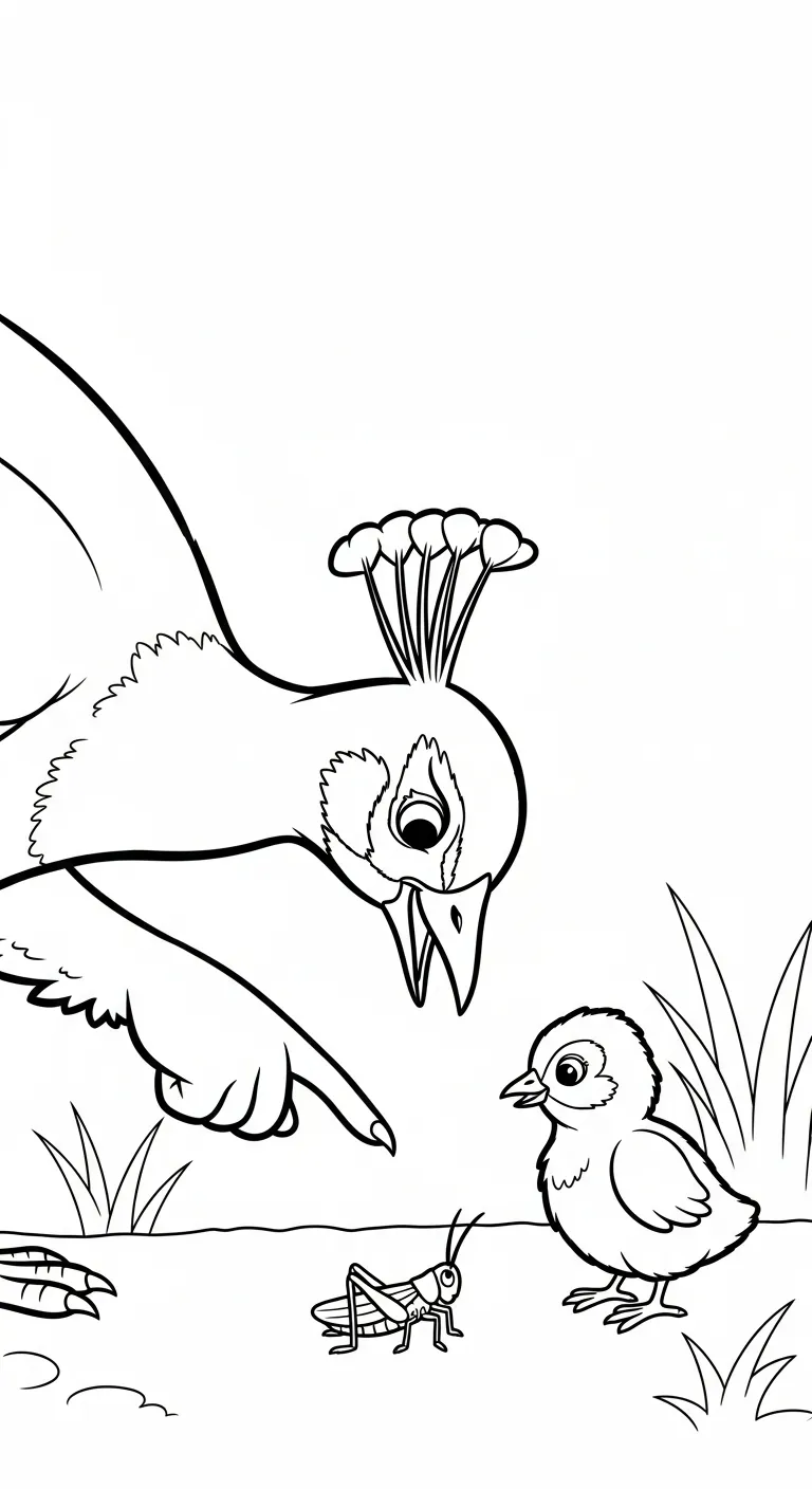 download tranh tô màu Công miễn phí