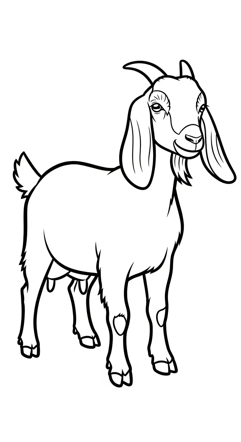 hình tô màu Dê miễn phí