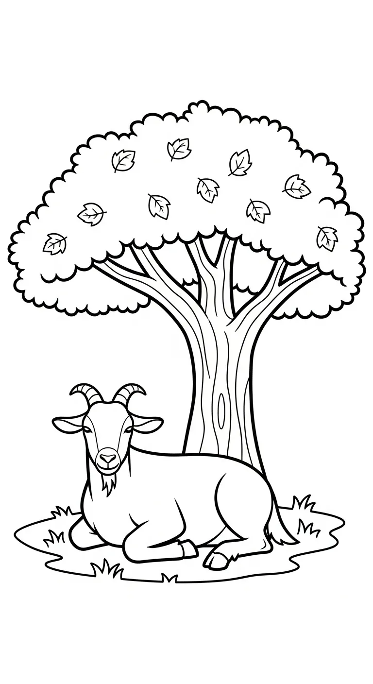 tải tranh tô màu Dê miễn phí 1