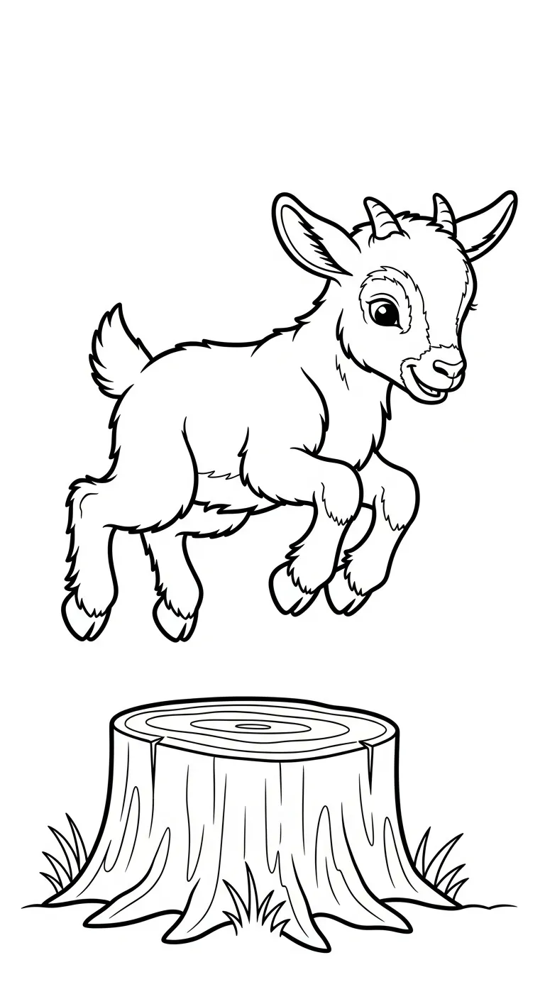 hình tô màu Dê cho bé tải miễn phí