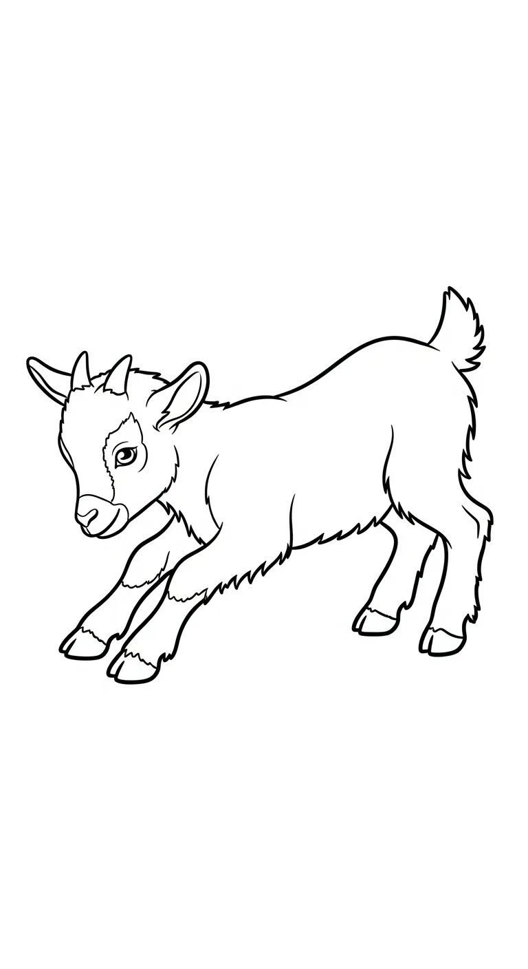 tranh tô màu Dê cho bé 8 tuổi miễn phí