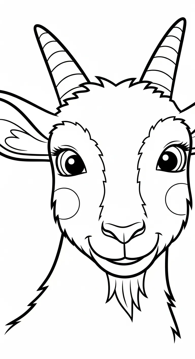 in hình Dê cho bé tập tô