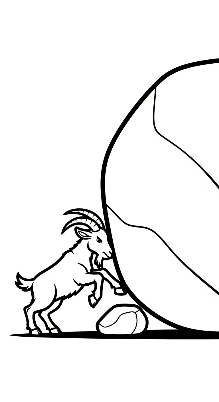 tranh tô màu Dê in ngay