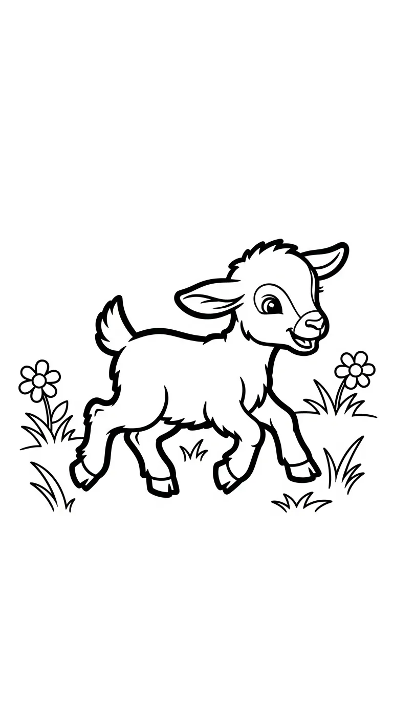 tải tranh tô màu Dê miễn phí
