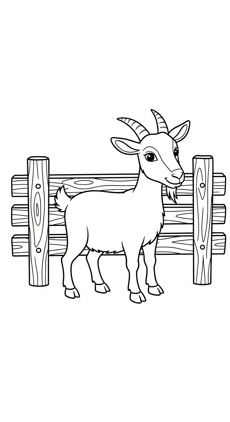 tranh tô màu Dê cho bé tải về