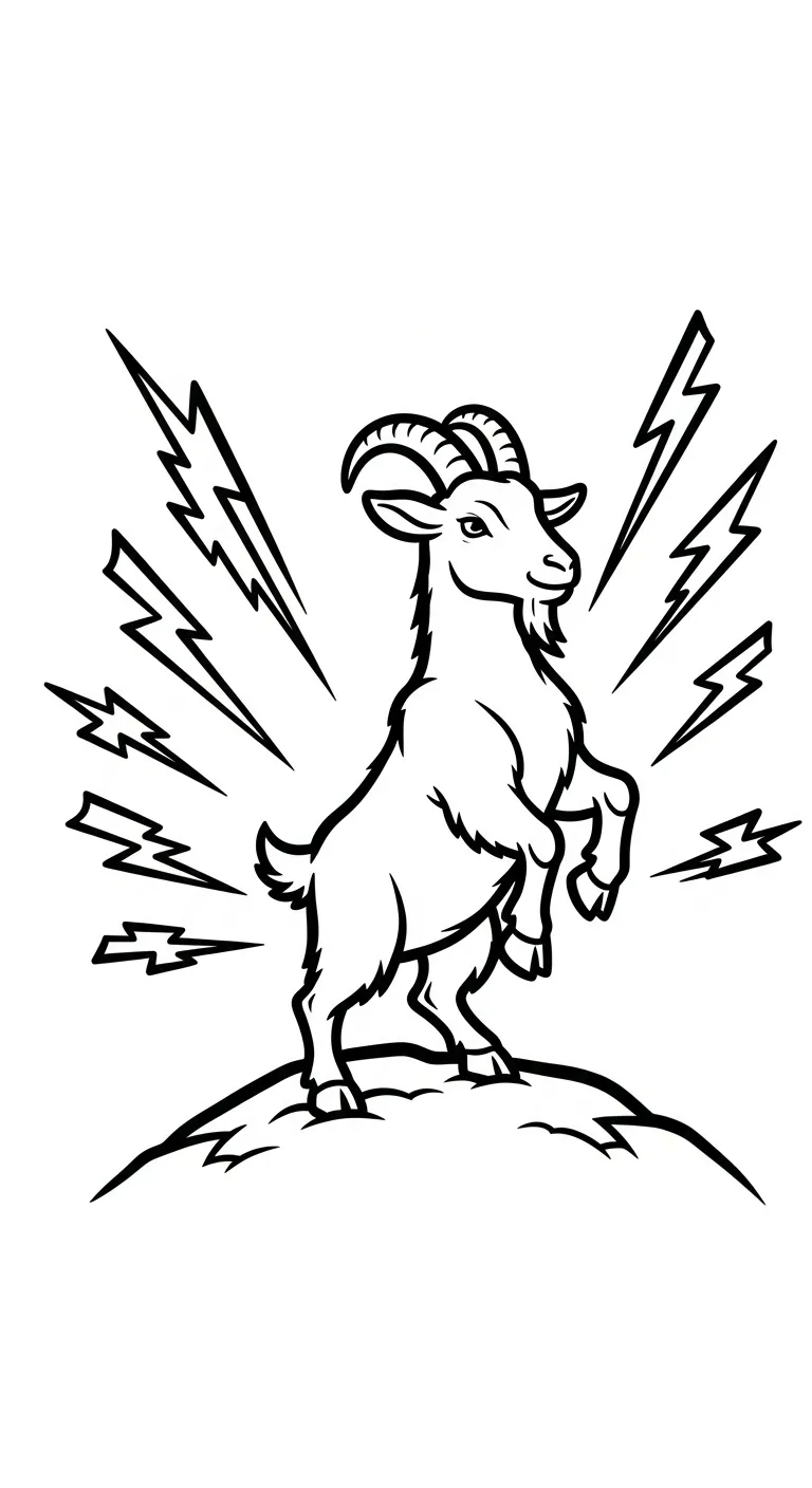 tải hình tô màu Dê cho bé 5 tuổi