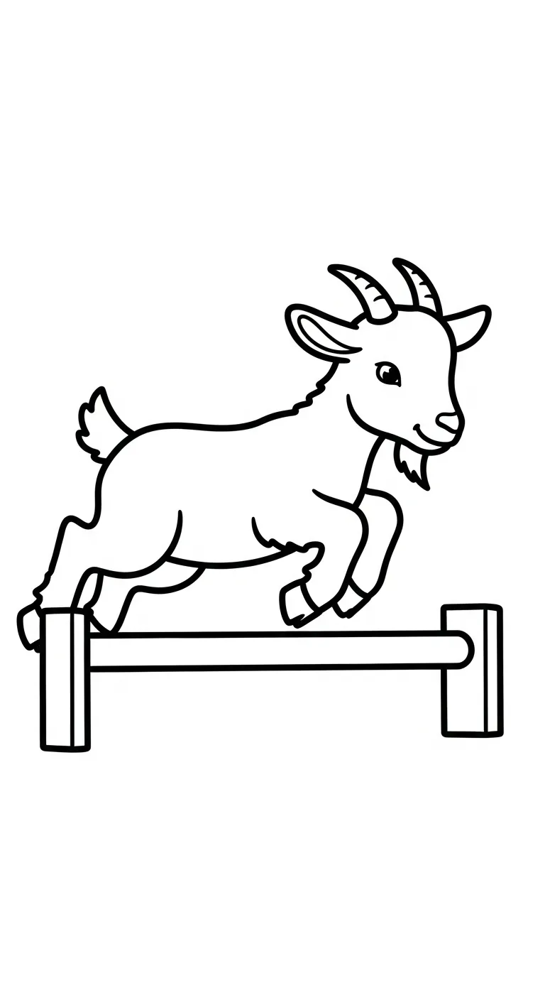 tranh tô màu Dê cho bé tải về 1
