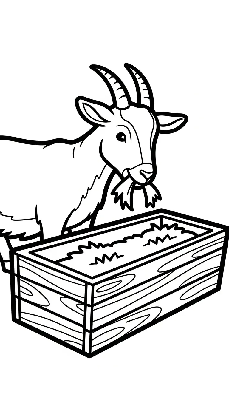 hình tô màu Dê cho bé tải về