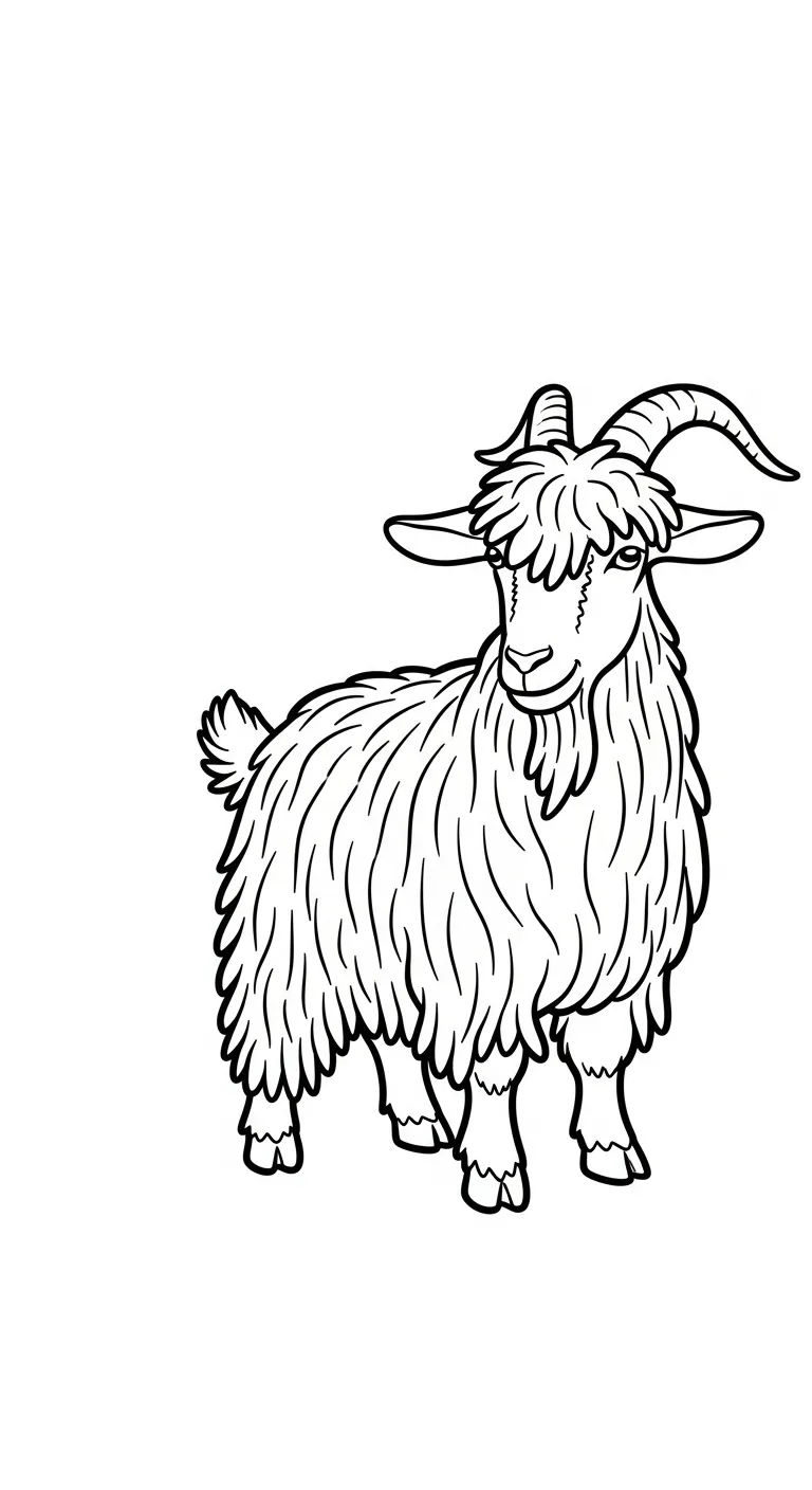 mẫu in tranh tô màu Dê cho bé