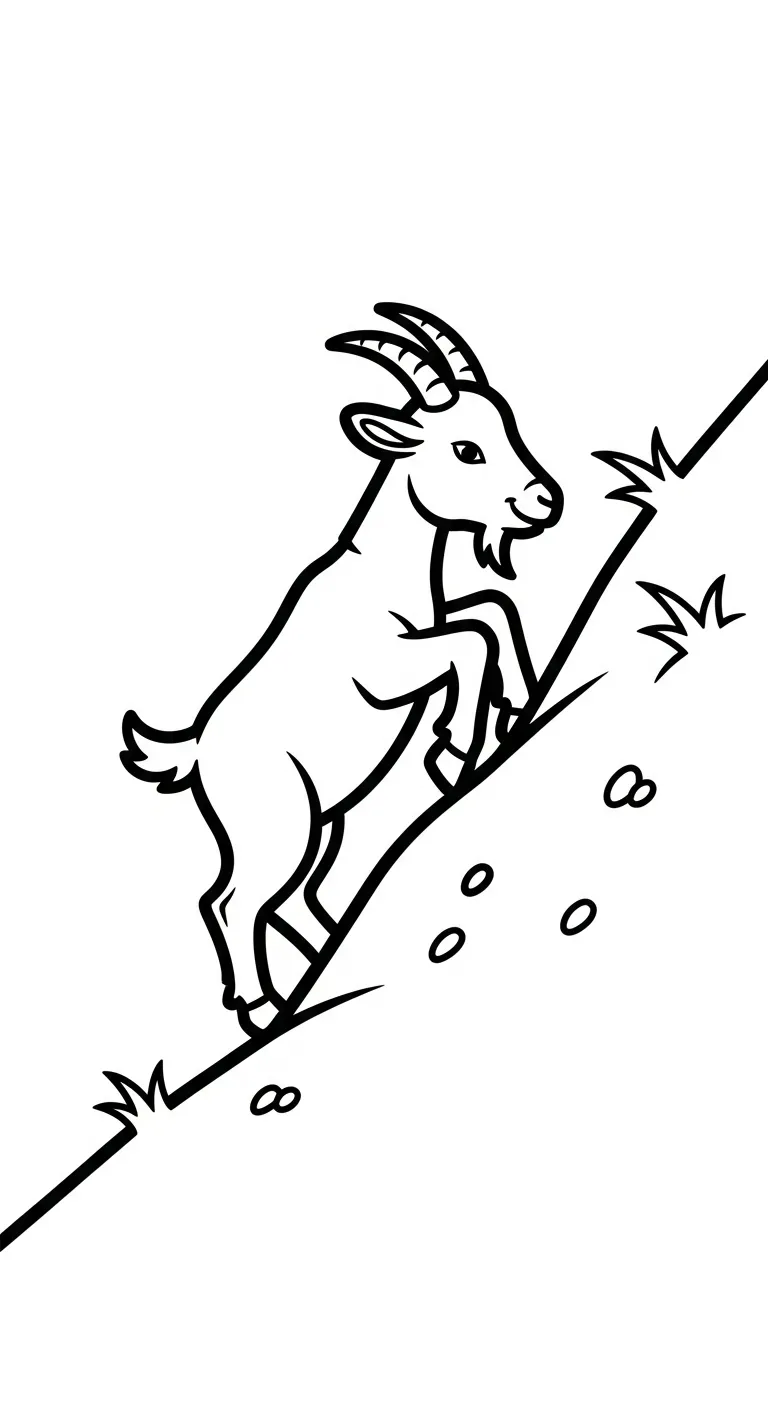 in tranh tô màu Dê cho bé