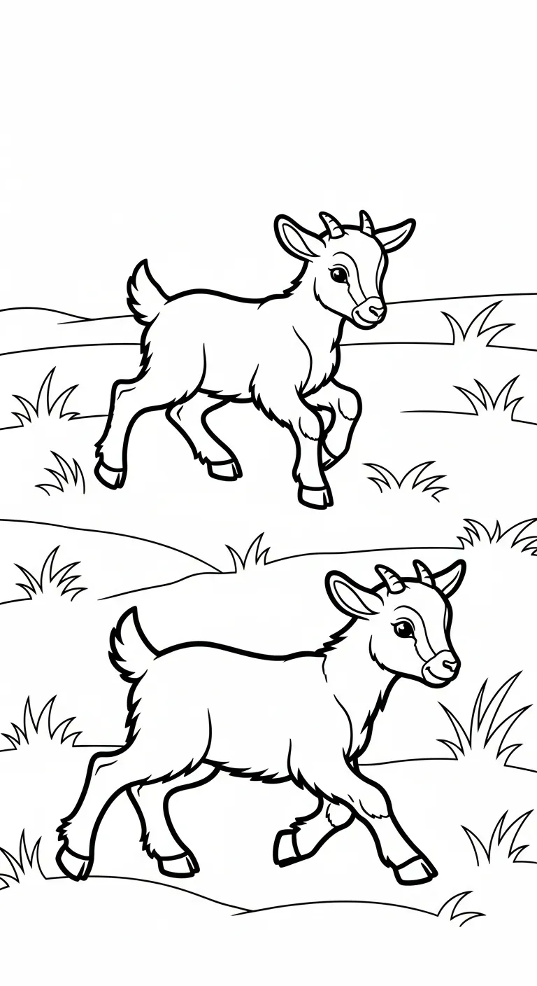 in tranh tô màu Dê cho bé 5 tuổi 2