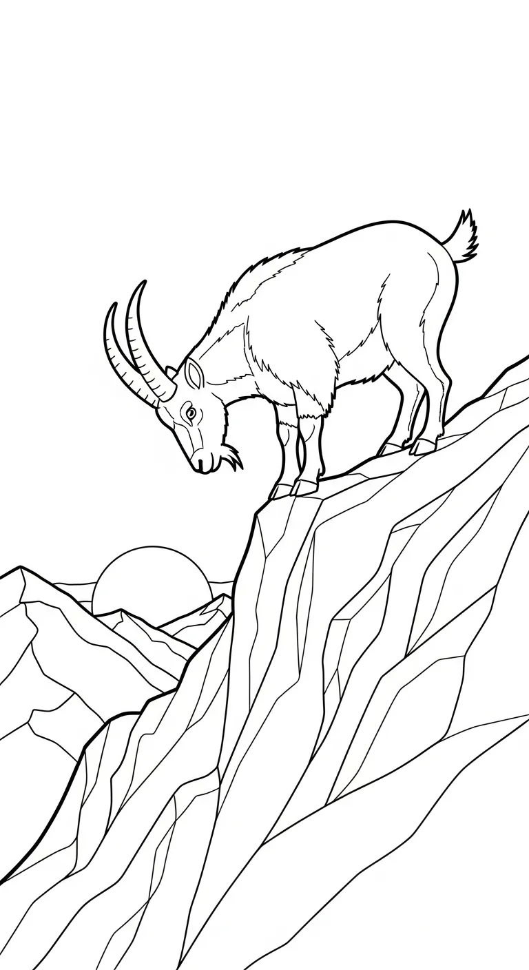 in hình tô màu Dê cho bé 8 tuổi