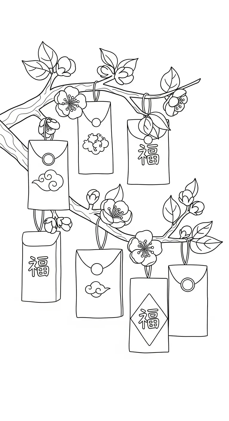 in hình tô màu Hoa Mai cho bé 7 tuổi