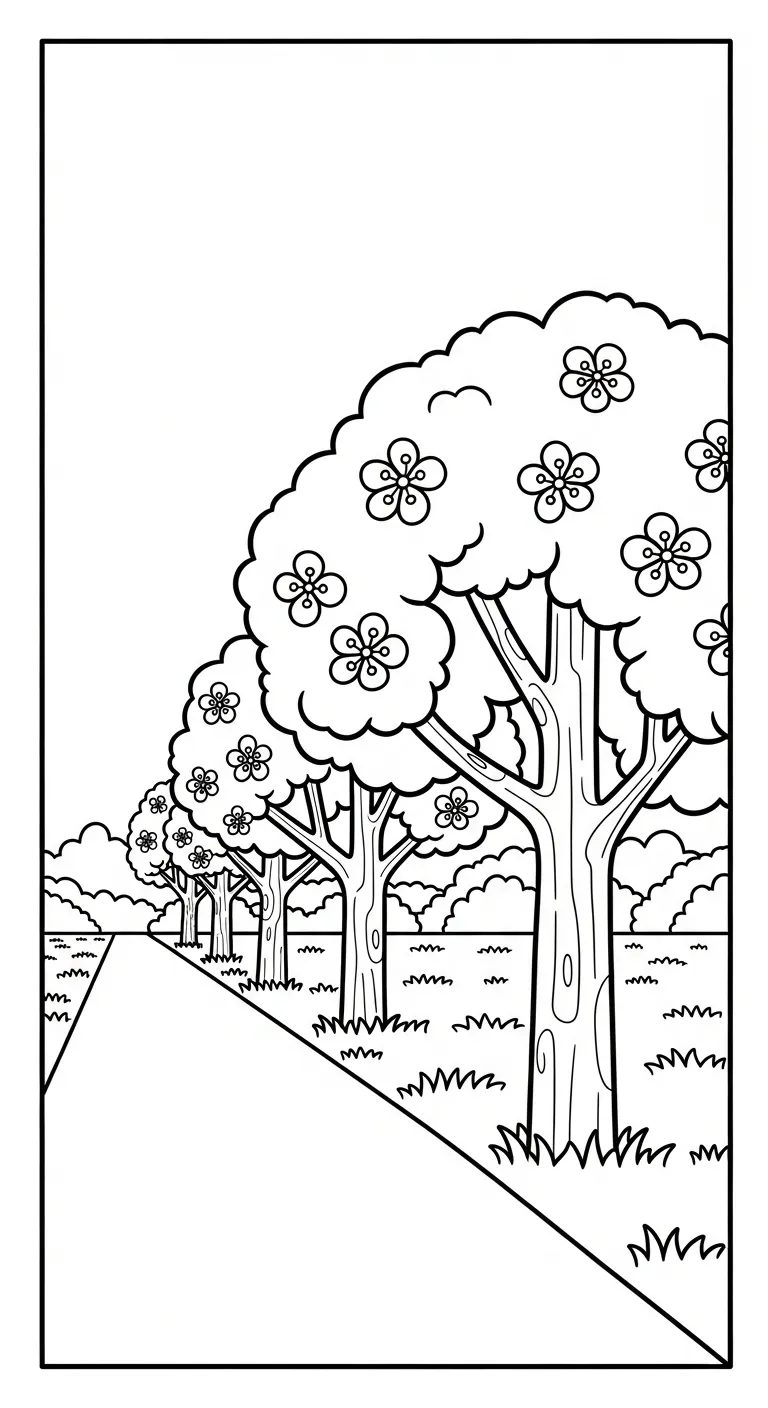 hình tô màu Hoa Mai cho bé tải miễn phí 1