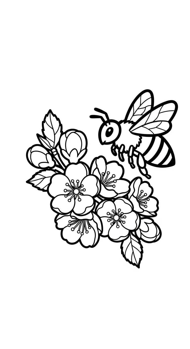 tải tranh tô màu Hoa Mai cho bé 7 tuổi