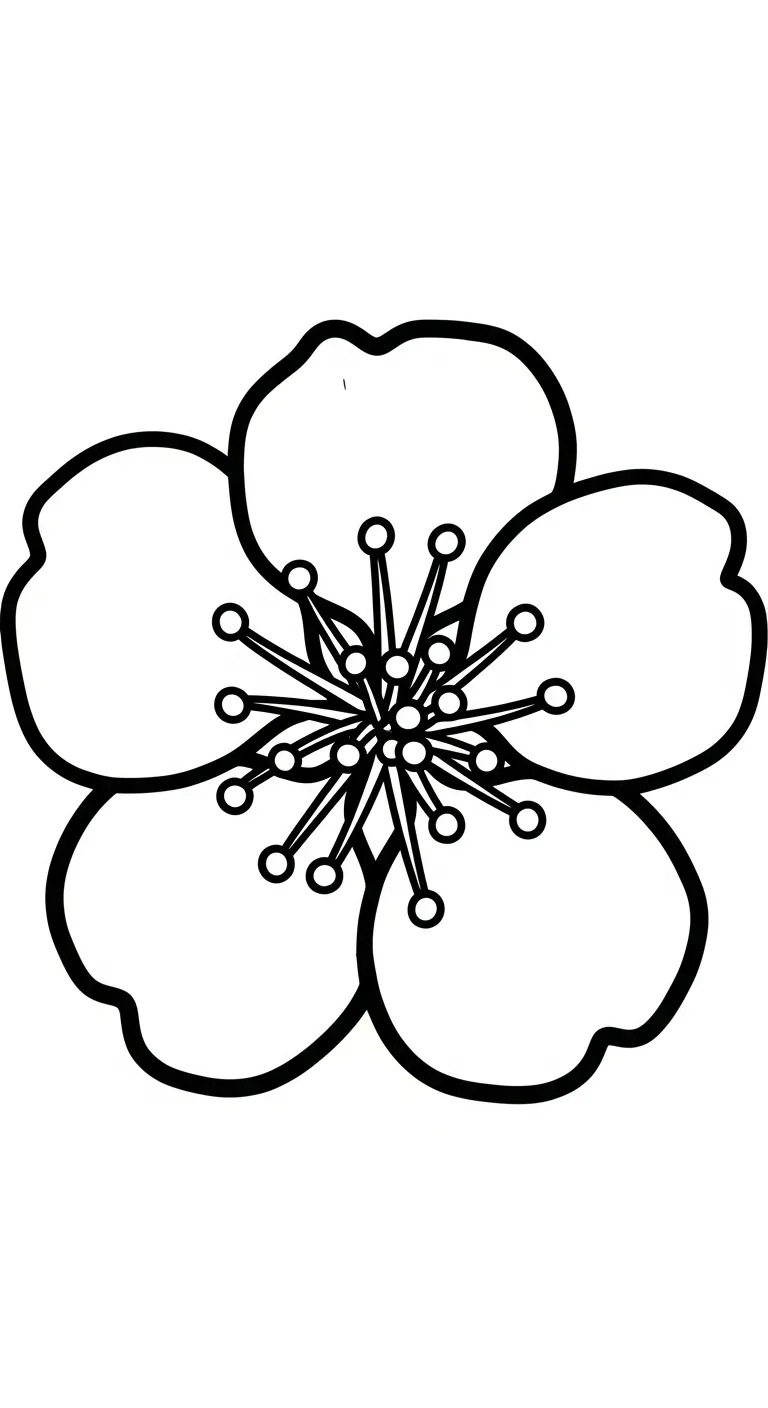 tranh tô màu Hoa Mai cho bé 7 tuổi miễn phí