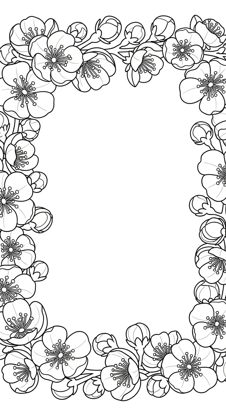 tải hình tô màu Hoa Mai pdf