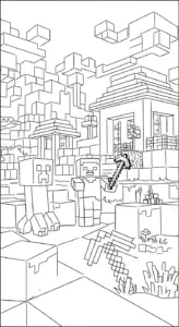tranh tô màu Tranh tô màu Minecraft cho bé 7 tuổi