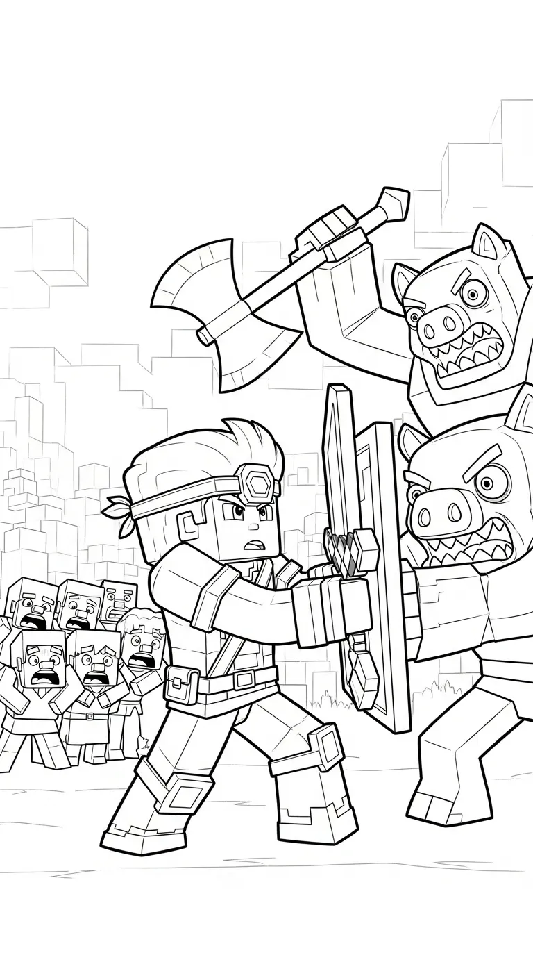 tải file tranh tô màu Tranh tô màu Minecraft