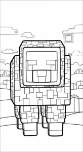 tải tranh tô màu Tranh tô màu Minecraft cho bé 3 tuổi